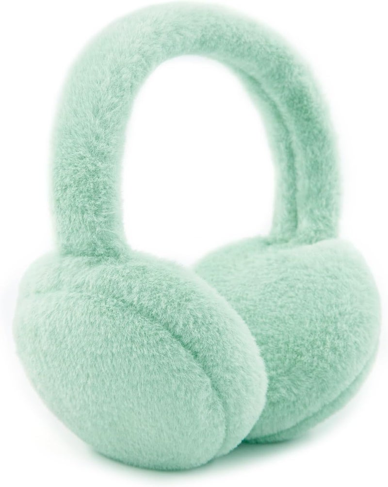 YATANAM Women Ear Muffs Winter Girls White Earmuffs Fuzzy Kids Black Ear Muff Cute Fluffy Ear Warmers Foldable Ear Covers Boy - Image 1